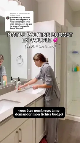 Réponse à @Océane Louve Comment télécharger mon fichier budget ? 😇💕 #budget #routine #couple #argent #epargne 