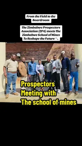 In light of the new government standards, As the Zimbabwe Prospectors Association We engaged with the Zimbabwe School of Mines to explore ways of enhancing our mining industry for the growth of the sector and the benefit of all stakeholders. ⚒️🇿🇼✨” #zimbabwegold #zimbabweprospectorsAssociation #zimbabweschoolofmines #MiningZimbabwe #Prospectors #ZimbabweSchoolOfMines #MiningPlugZW #FutureOfMining #SustainableMining #ZimMining #miningzimbabwe #miningnews 