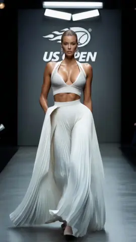 Sfilata fashion ai su una passerella di New York, in US Open. #USOpen #zoia #zoiaa #aifashion #virtualinfluencer 