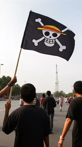 BENDERA ONE PIECE BERKIBAR DI PENDEMO. #benderaonepiece #onepiece 