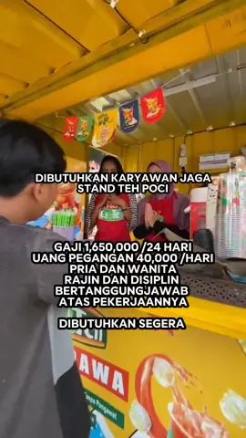 daftar sekarang juga!!! #loker #lokerterbaru #tehpoci #foryou #4upage 