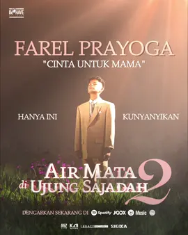 “Cinta untuk Mama” sebuah senandung tulus dari hati @farelprayoga_02 sudah dapat didengarkan di Spotify, Apple Music, Joox, Youtube Music, Langit Musik, dan platform musik favoritmu lainnya! Lagu ini akan menjadi suara yang mengiringi perjalanan penuh doa di film Air Mata di Ujung Sajadah 2.  Saksikan Air Mata Di Ujung Sajadah 2 Mulai 23 Oktober 2025 di Bioskop! Air Mata Di Ujung Sajadah 2 akan kembali menampilkan @titi_kamall @inicitrakirana @faqihalaydrus29 @jennyrachman18 @mboktun_real @keymangunsong dan Rony Irawan #beehavepictures #airmatadiujungsajadah #airmatadiujungsajadah2