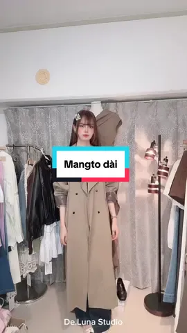 Áo mangto dài màu rêu #hangsantainhat🇯🇵 #DeLunaStudio #秋コーデ 🍂