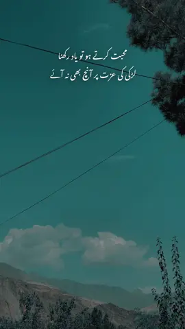 محبت کرتے ہو تو یاد رکھنا                         لڑکی کی عزت پر آنچ بھی نہ آئے .     #deeplinespoetry🥀 #poetryisnotdead #naturalbeauty #asthetic🦋 #lines❤️‍ 