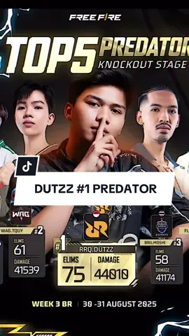 Ngeri nih predator #1 kita🥶 @RRQ_DUTZZ #teamrrq #vivarrq #freefire #ffwssea2025fall 