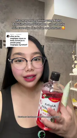 Replying to @️ mas maganda siya hinahalo sa lotion guys or sa serums ganun, treat it as a booster kumbaga 🥰 Disclaimer: Results may vary from person to person