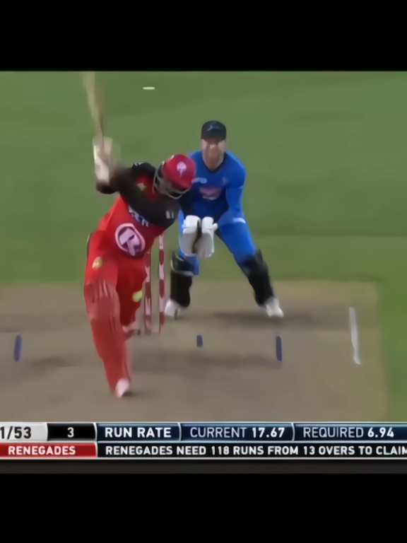Chris gyle on fire 🔥 50* from 12  #cricket#cricktok#fyp#viral#foryou 