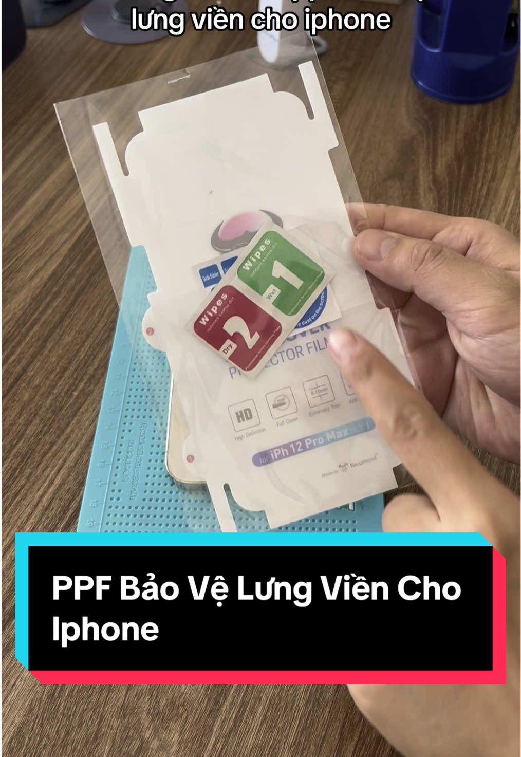 Hướng dẫn dán PPF bảo vệ lưng viền cho iphone #xuhuong #viral #ppfiphone #ppf 