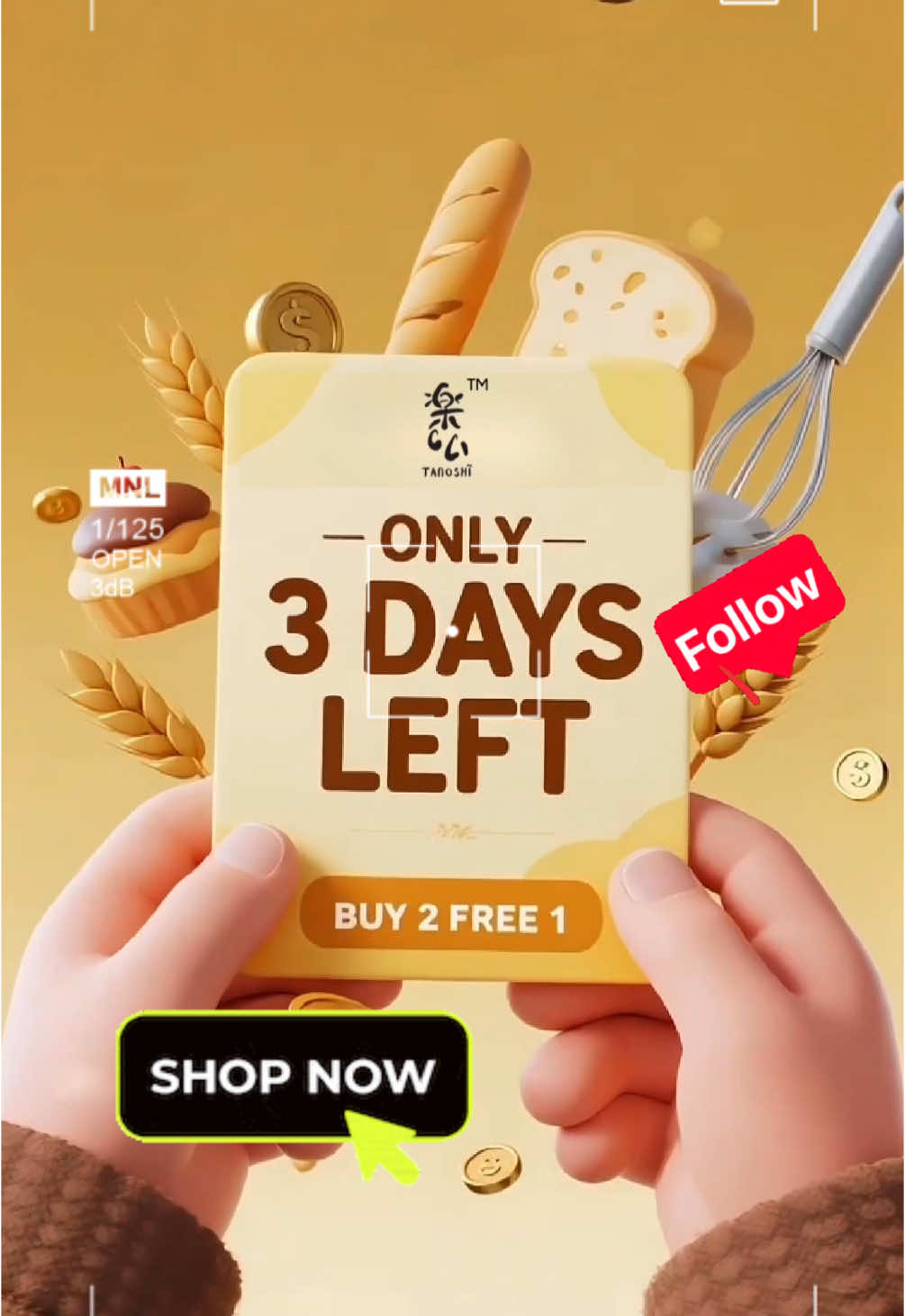 Final 3 days  Shop Now #tanoshiflour #bakingwithlove #sg60 #sgndp #fyp #baking #tanoshi #shiopan #japaneseflour 