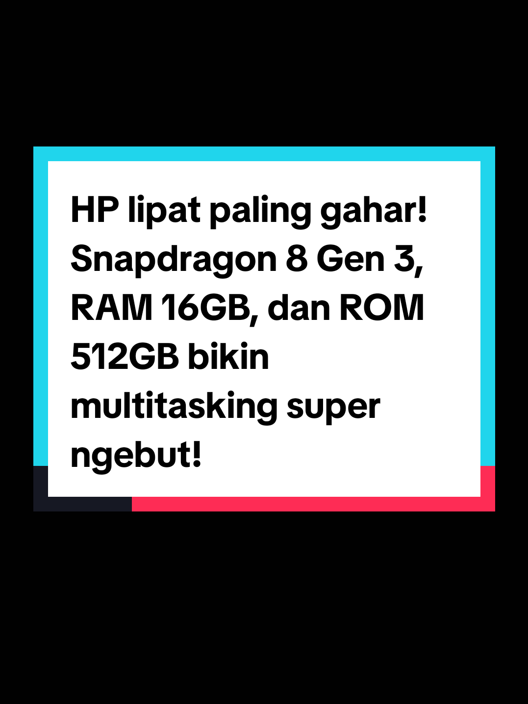 HP lipat paling gahar! Snapdragon 8 Gen 3, RAM 16GB, dan ROM 512GB bikin multitasking super ngebut! ⚡ #SoLightSoStrong #JustFoldIt #FoldKamuBisaGiniGa #vivoXFold5 #XFold5_RIAU2 @vivocampus Indonesia @vivo Riau2_official 