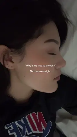 I need to stop side sleeping like NOW #sidesleeper #facesymmetrycheck #beauty #skincare #SelfCare 