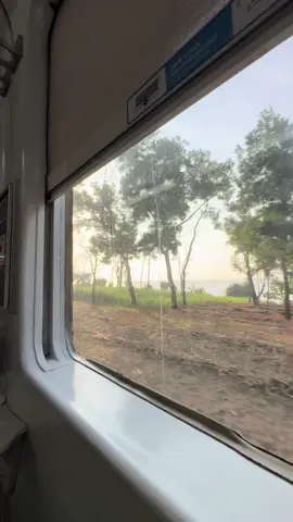 Sunset and train #fyp 