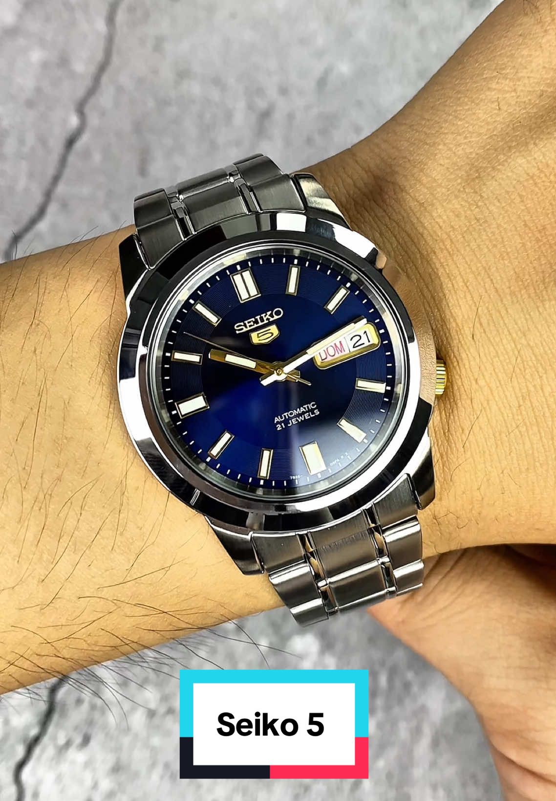 Đồng Hồ Seiko 5 Thiết Kế Nhỏ Gọn Mặt Xanh Blue #donghonhat #donghochinhhang ##seiko #seikowatch #seiko5 