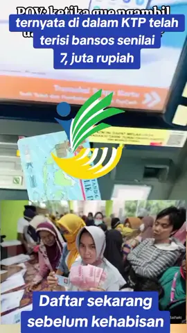 ternyata di dalam KTP telah terisi bansos senilai 7, juta rupiah#bansosktp #bansos2025 #bansosterbaru #daftargratis #fyp 