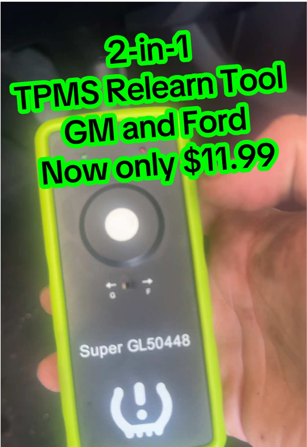 No more expensive trips to the dealer just to reset your TPMS! 🚗 The 2-in-1 TPMS Relearn Tool (2025 Upgrade) works with Ford & GM vehicles to reset tire pressure sensors in seconds. Fast, easy, and affordable — only $11.99 today! 🔧 #CarHacks #MechanicTools #GarageEssentials #CarDIY #TPMSReset #FordMods #GMNation #CarTools #TikTokMadeMeBuyIt #CarFix #mechanic #mechanicsoftiktok 