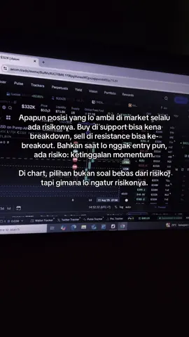 Di market, risiko nggak bisa lo hindarin cuma bisa lo kelola. Diam, entry, atau exit… semua ada harganya. #trader #cryptotrading #memecoin 