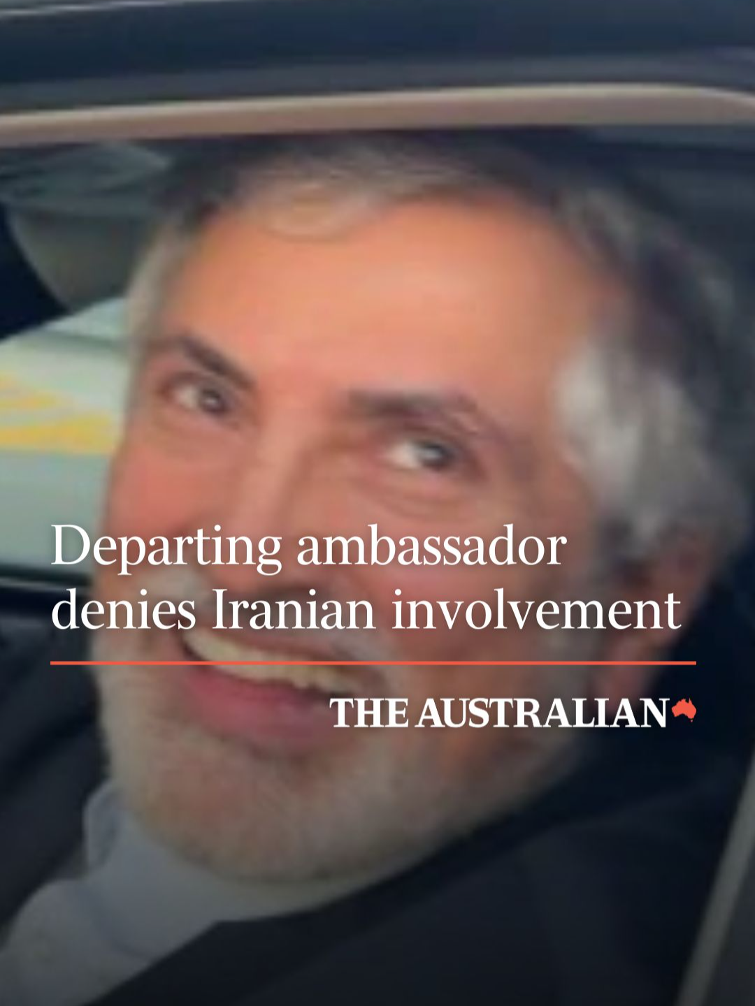 Expelled Iranian ambassador Ahmad Sadeghi has again claimed Iran was not behind anti-Semitic attacks on Australian soil, smiling and waving as he prepared to board a flight home. ⁣ ⁣ Speaking from the passenger seat in the airport carpark, Mr Sadeghi told The Australian he has enjoyed his time in Canberra.⁣ ⁣ Asked whether he believed Iran was behind the two attacks on a Bondi deli and the Melbourne Adass synagogue, Mr Sadeghi said: 