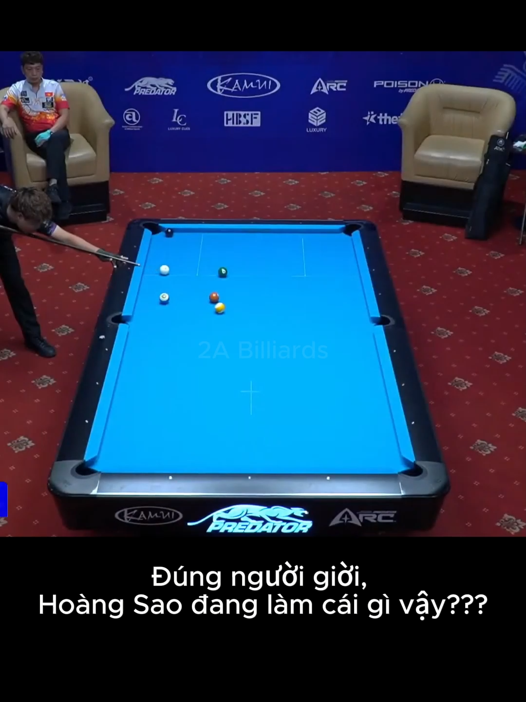 Hoàng Sao đang làm gì vậy anh? Chịu người zời #billiards #duongquochoang #hoangsao #2a.billiards #kamuiroadtoworld10ballchampionship #highlight