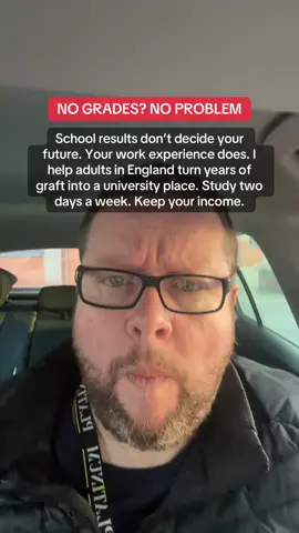 Forget grades. Your experience could already qualify you for university in England. Head to my profile and fill out the Eligibility Checker then I’ll be in contact to guide you. #universityuk #applytouniversity #careerchange 