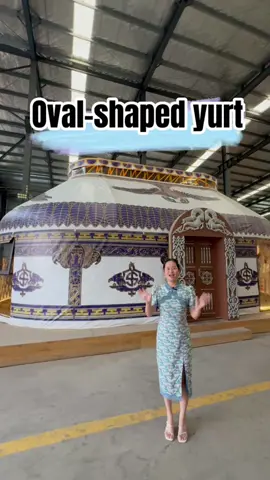 Oval-shaped yurt 
