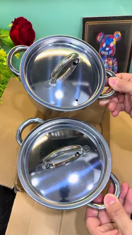 Combo 2 nồi inox dày 18cm chỉ 99k miễn ship#emkieutaphoa #noiinox #noiinoxcaocap #noiinox304
