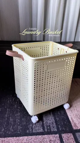 Foldable Laundry Basket with Wheels 🧺✨ #laundrybasket #foldablelaundrybasket #aestheticlaundrybasket 