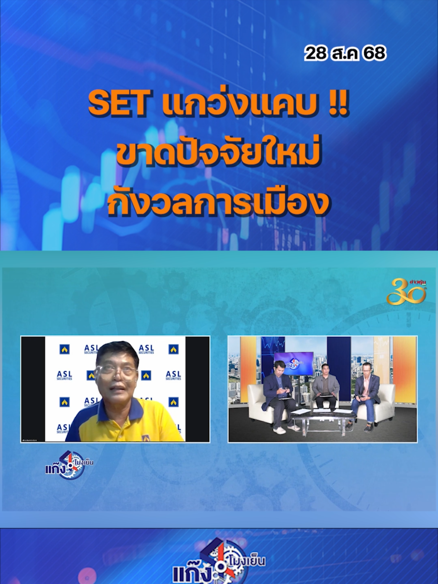 SET แกว่งแคบ !! ขาดปัจจัยใหม่  กังวลการเมือง #หุ้นเด่น #หุ้นไทย #ข่าวหุ้นเจาะตลาด #ข่าวหุ้น #ข่าวหุ้นธุรกิจออนไลน์ #ข่าวtiktok #kaohoon #kaohoononline #SET