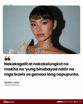 “NAKAKAGALIT AT NAKAKALUNGKOT” Ganito ang naging reaksyon ni ‘President Nadine’ nang tanungin tungkol sa maanomalyang flood control projects sa bansa.