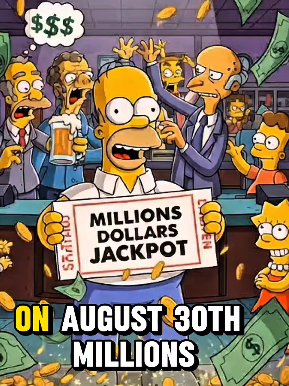 On Aug 30, $815 MILLION is on the line… but what if The Simpsons saw it coming years ago? 😳 Homer, a faded ticket, and a calendar with AUG 30 circled in red… Coincidence or prophecy? 🤔 COMMENT “Powerball” if you want the craziest Simpsons lottery predictions! 💰 #simpsonspredictions #simpsons #lottery #powerball #foryoupage 