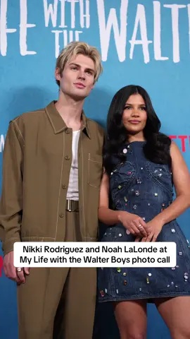 Cole and Jackie forever 😍❤️ Nikki Rodriguez and Noah LaLonde reunite in #newyork for the #mylifewiththewalterboys season 2 photo call. #nikkirodriguez #noahlalonde #mylifewiththewalterboysnetflix 