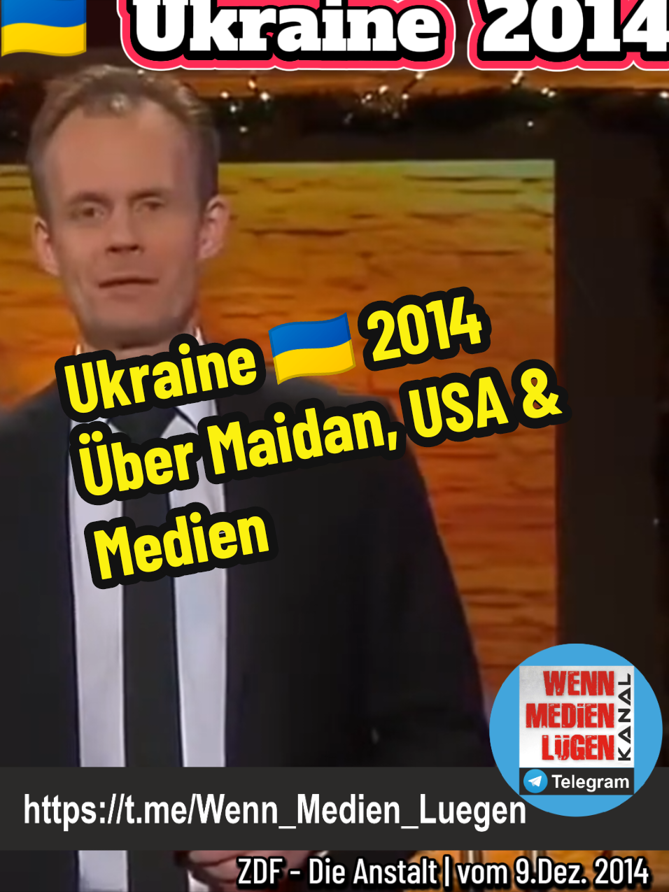 Die Anstalt - Folge 008 - 9.12.2014 - Weihnachtsfeier und Jahresrückblick Ausschnitt über den Putsch am Maidan durch die USA, den Sturz des pro russischen Regimes und der nachfolgenden pro amerikanischen Regierungsbildung! Über die Rolle der USA und der CIA gesteuerten Medien in Deutschland und Europa, sowie der amerikanischen Resolution und des Bürgerkrieges der westlichen Ukraine gegen die russische Bevölkerung im osten!  #zdf #dieanstalt #ukraine #maidan #wennmedienluegen 