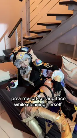 I love making cipher cat content LOL #cipher #HonkaiStarRail #HSR #cat #cosplay 