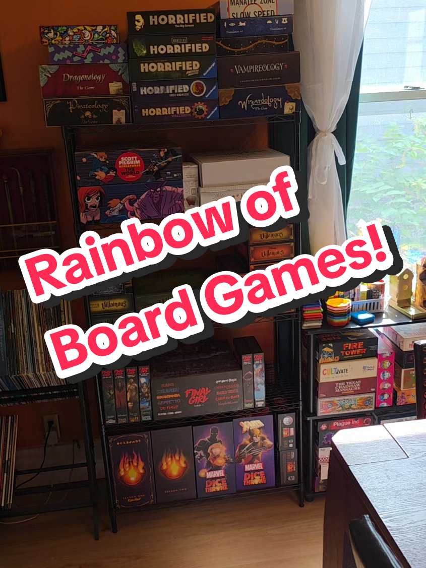 I love color and I LOVE board games ❤️🧡💛💚💙💜 #rainbow #collector #rainbowcollection #boardgames #boardgametiktok 