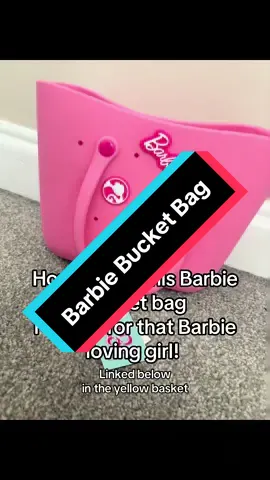 How cute is this Barbie bucket bag! #barbie #barbiegirl #bag #girlsfashion #littlegirls 
