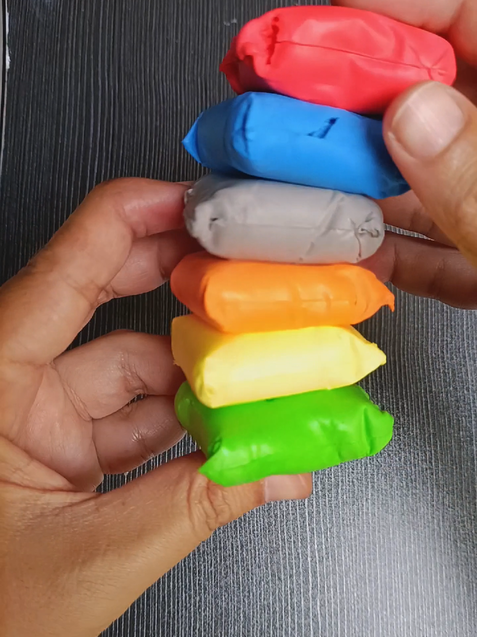 🌈 #satisfying rainbow #clay #mixingcolors 🌈