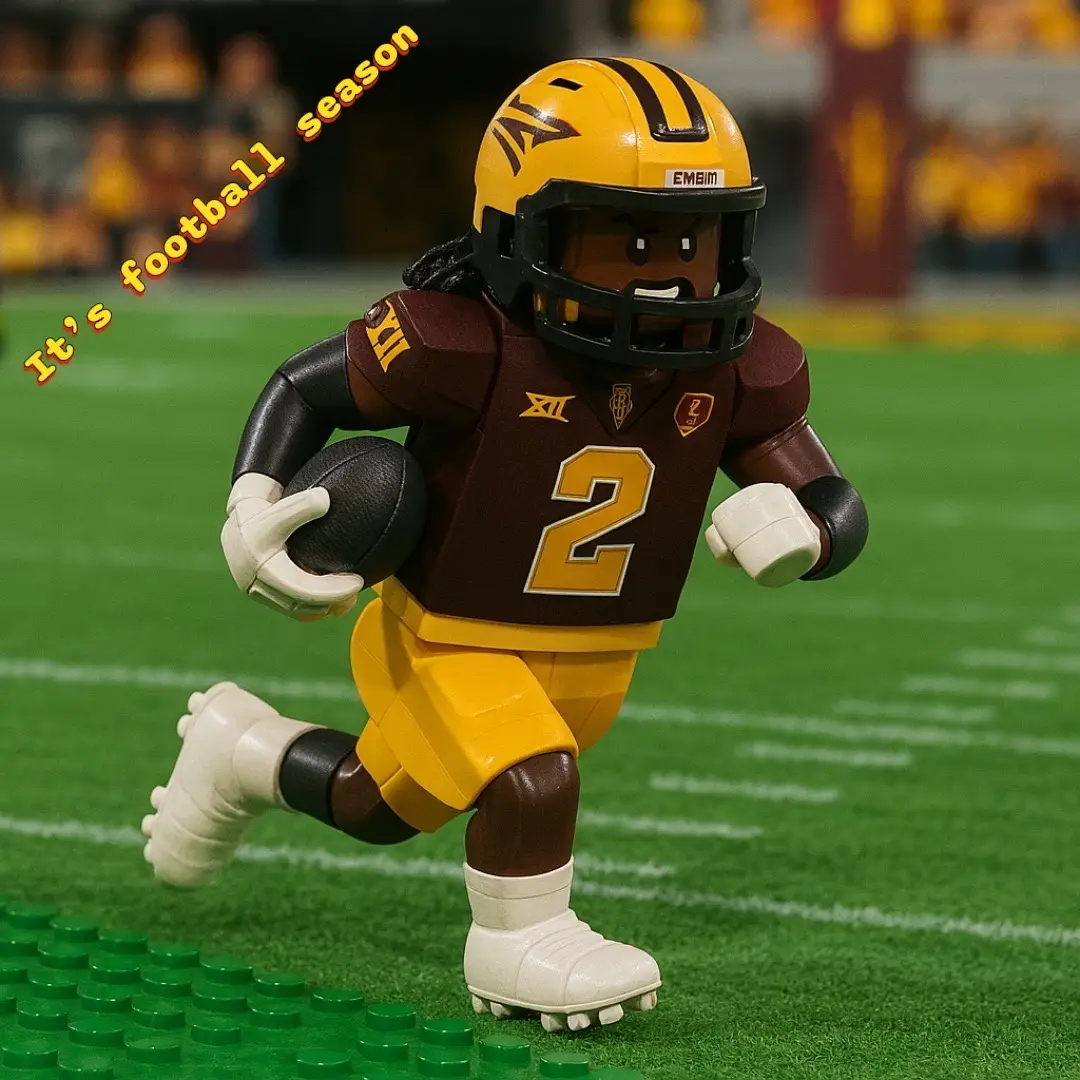 AI Lego ASU football players for the start of the season.  Who is your team? Forks up devils! #ai #legofootball #sundevils #arizonastateuniversity #footballseasonisback 