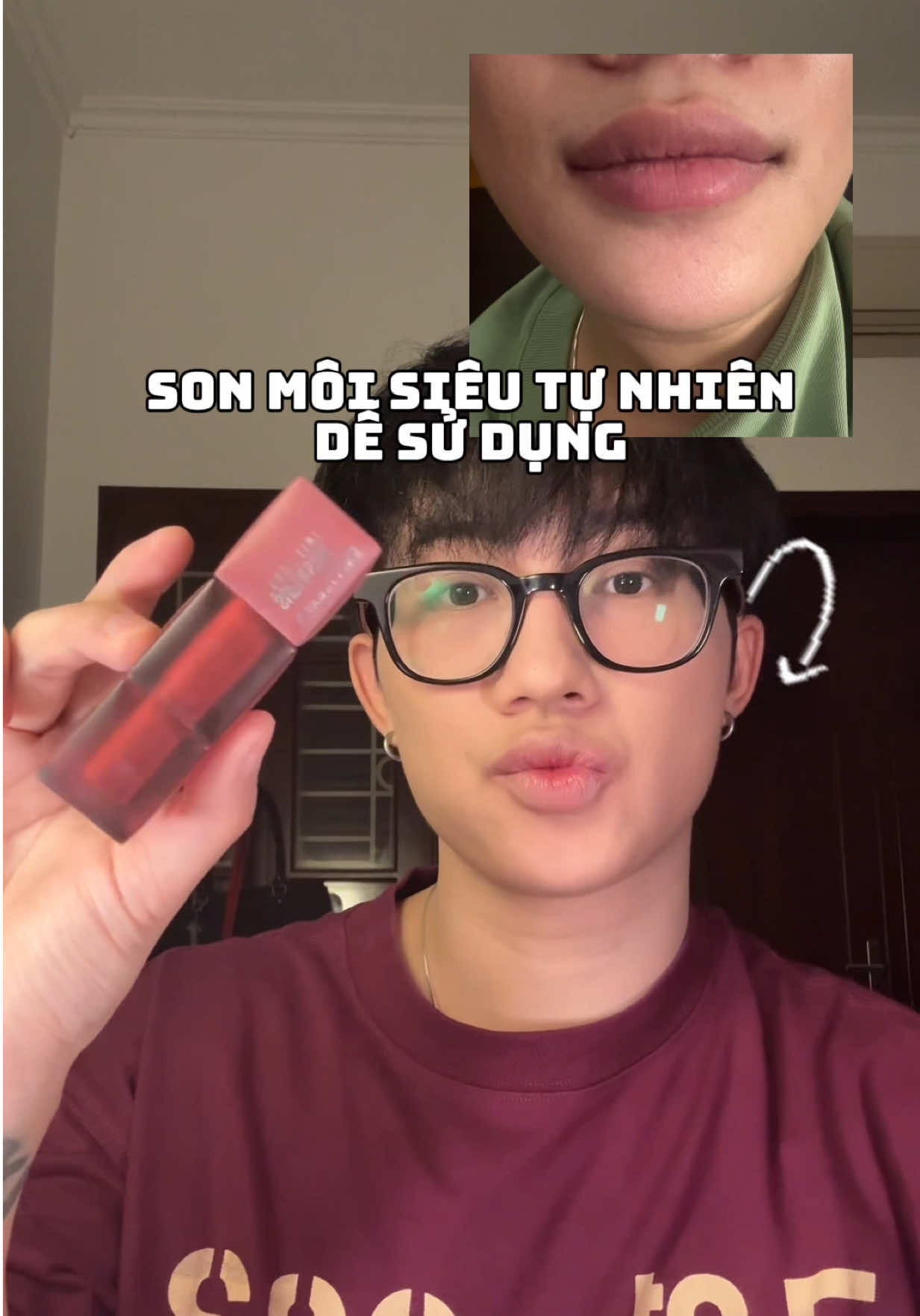 giúp môi nhìn gọn và lên màu siêu tự nhiên cho nam ❤️❤️❤️. Đừng để ý màu môi gốc haha #LearnOnTikTok #goclamdep #makeup #vulaci 