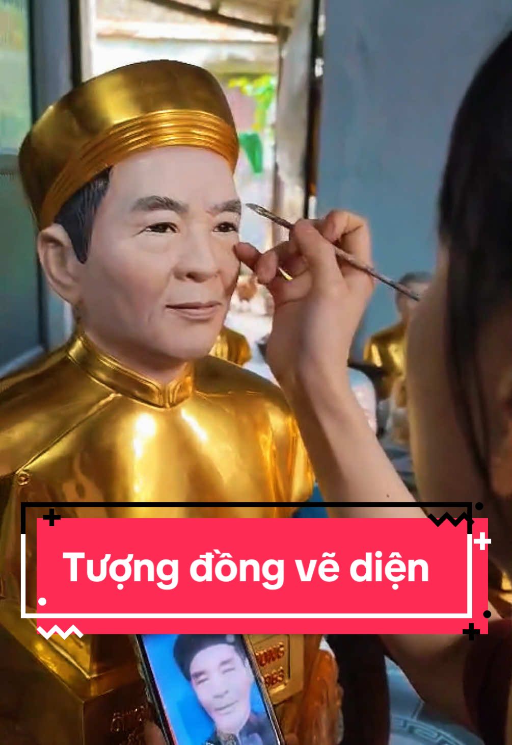Phương pháp làm tượng đồng truyền thần giống nhất #tuongdong #tuongtruyenthan #thienquangbao #xuhuong #dodong