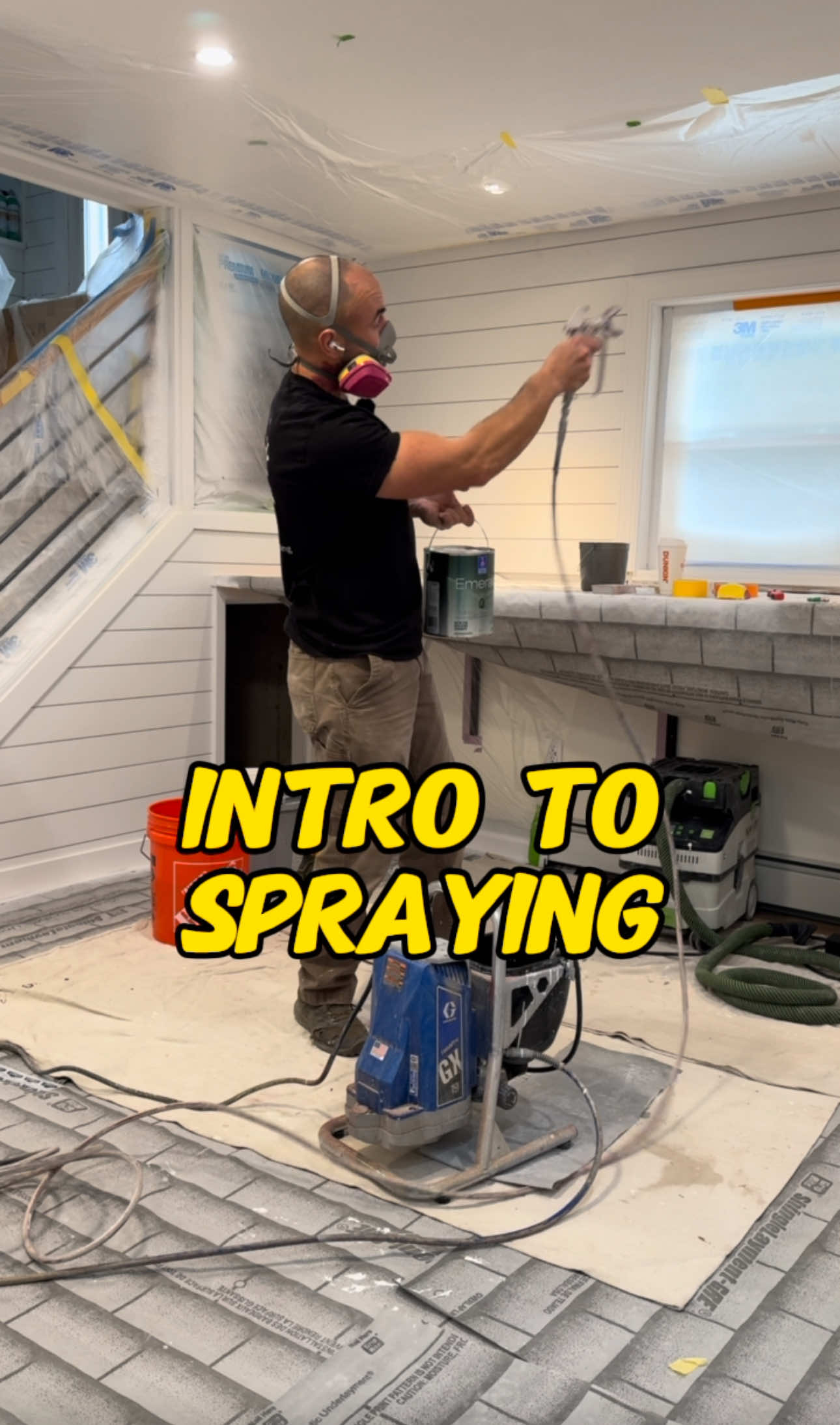 Spraying is the best finish. #remodel #construction #contractor #DIY #carpenter   