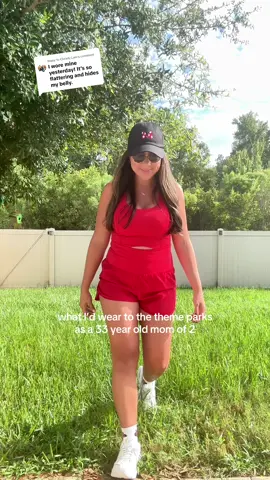 Replying to @Christy Lam Yes mamas, this romper is totally mom belly approved! 🙌 Comfortable, flattering, and perfect for long and hot days at the theme parks 🎢 #rompers #athleticromper #themeparkoutfit #disneyootd #comfyoutfit 