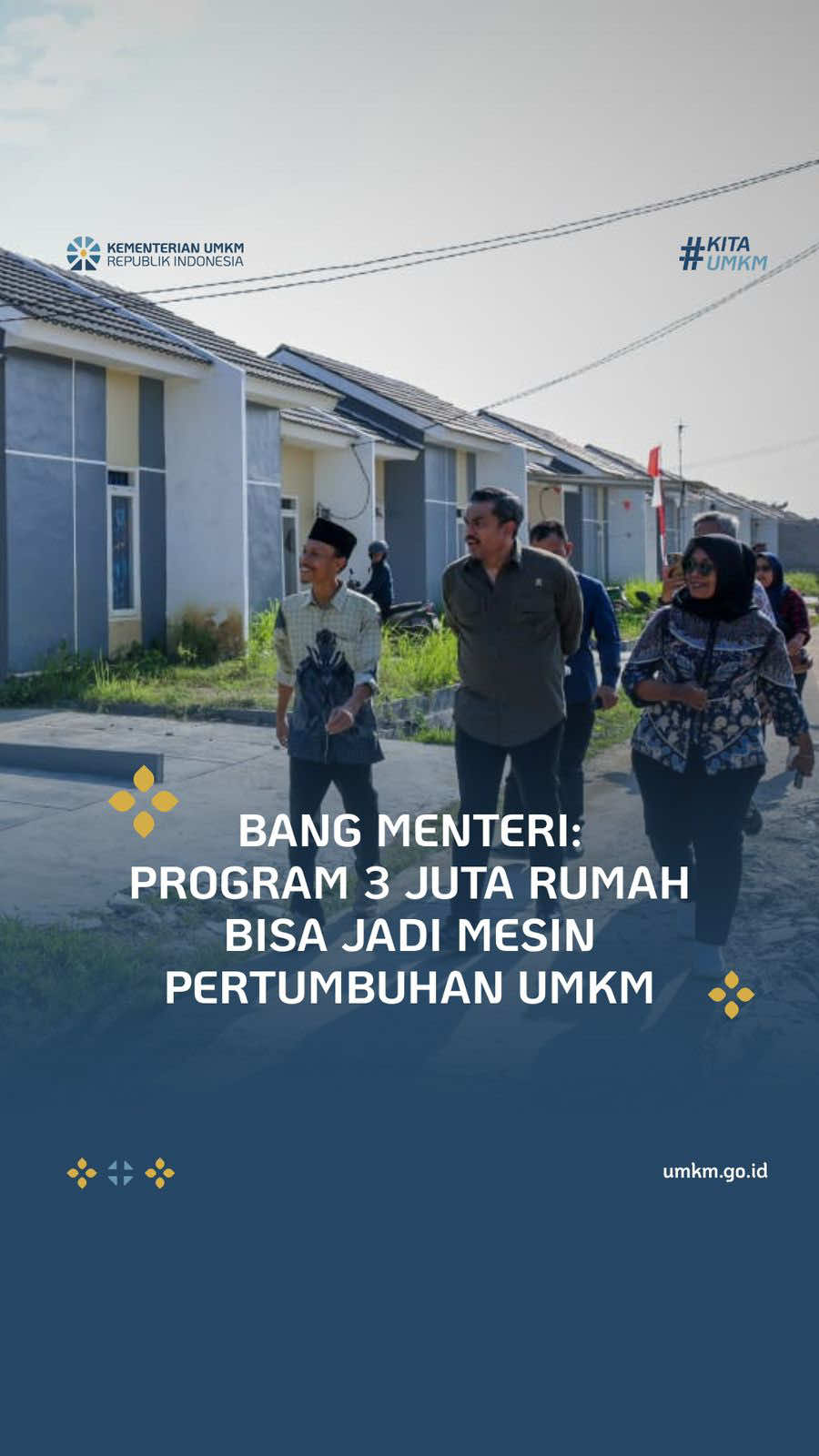 Saat ground breaking peluncuran Program Pemberdayaan UMKM Ekosistem Perumahan di Bekasi kemarin, Bang Menteri sekalian mampir ke rumah Pak RW nih! Dalam kesempatan ini juga, Bang Menteri menegaskan dukungannya terhadap program 3 juta rumah yang potensial menjadi mesin pertumbuhan UMKM. Ngomong-ngomong doyan peyek juga nih Bang Menteri 🫢 #KitaUMKM #SapaUMKM