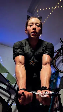 Post Extreme EMS training pump. Full video at shreddedgains.com members #musclegoddess #carolynemarquez #Fitness #fyp #biohacker         