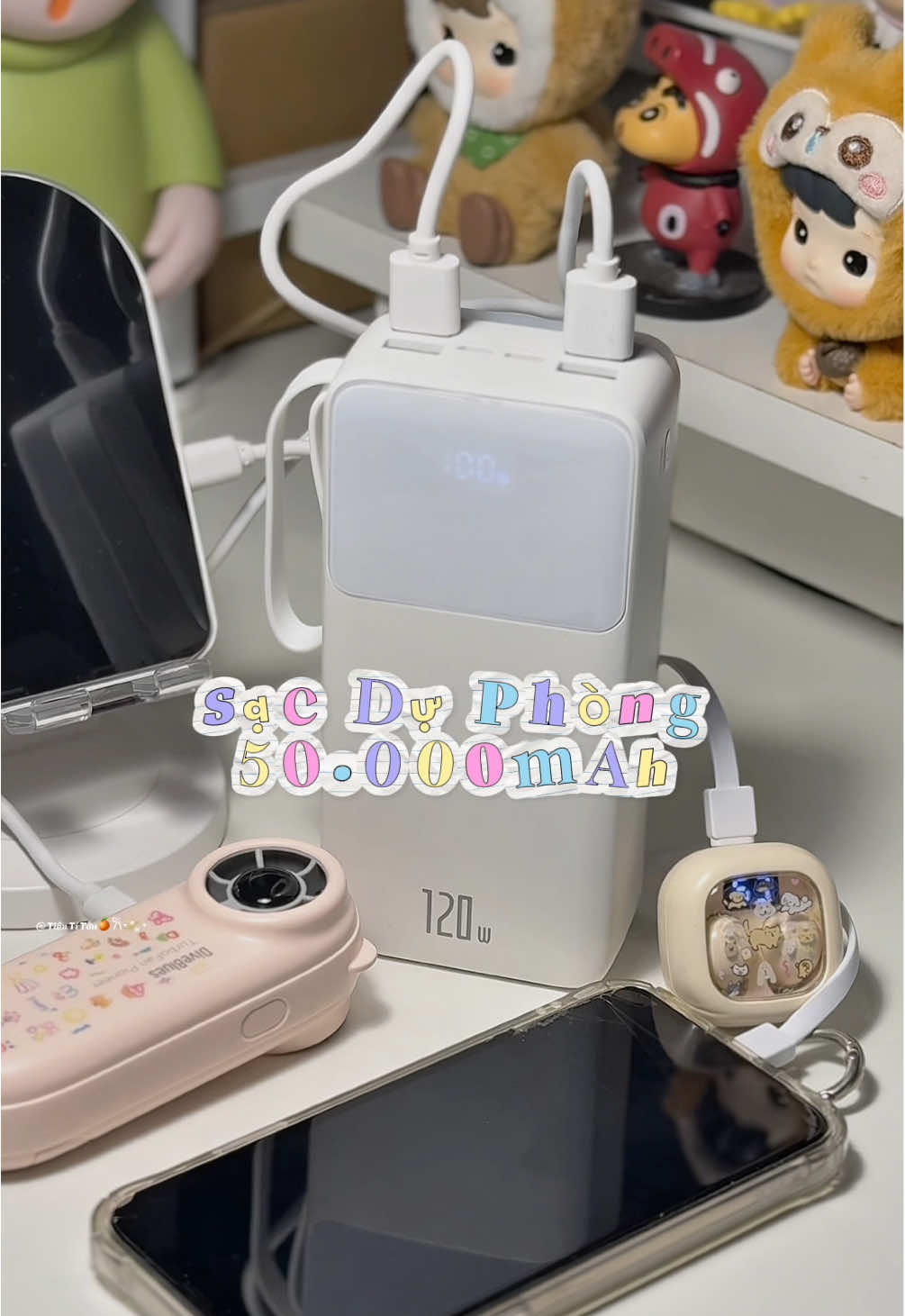 Sạc dự phòng 50000mAh 120W  sạc nhanh #review  #xuhuong #trending #viral #fypシ      