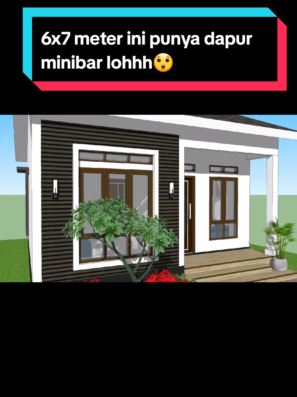 Desain rumah 6x7 meter dengan 2 kamar tidur ✨ Melayani jasa desain, bisa langsung chat via WhatsApp di bio ya! #desainrumah #desainrumahminimalis #rumahminimalis #rumah #rumahidaman 