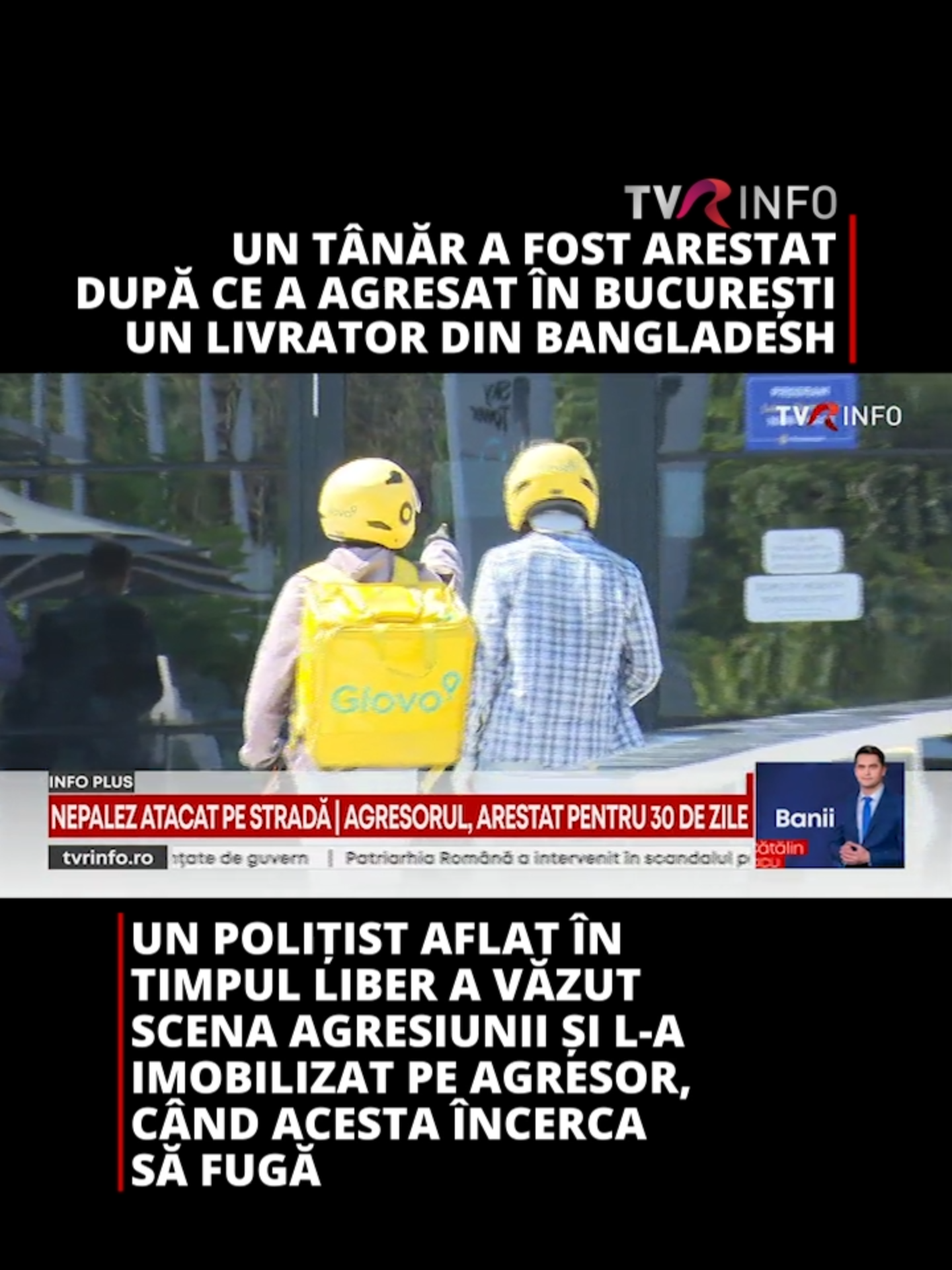 Incident șocant, luni seară, în Sectorul 2 al Capitalei. Un tânăr a lovit cu pumnul în plină figură un cetățean din Bangladesh, pe motive rasiale, a filmat și a transmis pe internet actul de violență. Un polițist aflat în timpul liber a văzut scena și l-a imobilizat pe agresor, când acesta încerca să fugă #TVRInfo #foryoupage❤️❤️ #TrendingRomania #ViralRo #fyp #news #Romania #livratori #agresiune #rasism #extremism #bangladesh #violenta