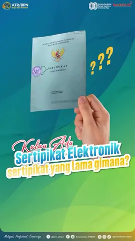 Reposted from @kementerian.atrbpn •••• Halo #SobATRBPN, kamu bertanya-tanya jika sudah ada sertipikat elektronik, lalu sertipikat analogmu yang lama akan bagaimana nasibnya? Tidak perlu khawatir lagi, melalui video ini Minaru sampaikan jawabannya. Simak selengkapnya melalui video berikut ya, Sob! #IndonesiaLengkap #ATRBPNKiniLebihBaik #ATRBPNMajudanModern #MelayaniProfesionalTerpercaya