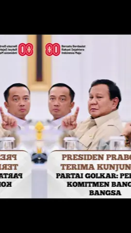 Presiden Prabowo didampingi Sufmi Dasco menerima kunjungan resmi Petinggi Golkar untuk memperkuat persatuan dan sinergi dalam pembangunan nasional @ANTI JANJI OFFICIAL @Mis New798 