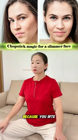 Four chopstick moves to slim your face, reduce double chin, soften smile lines, and define your jawline. Will you take this challenge? #beauty #health #naturallifting #doublechinreduction #slimface