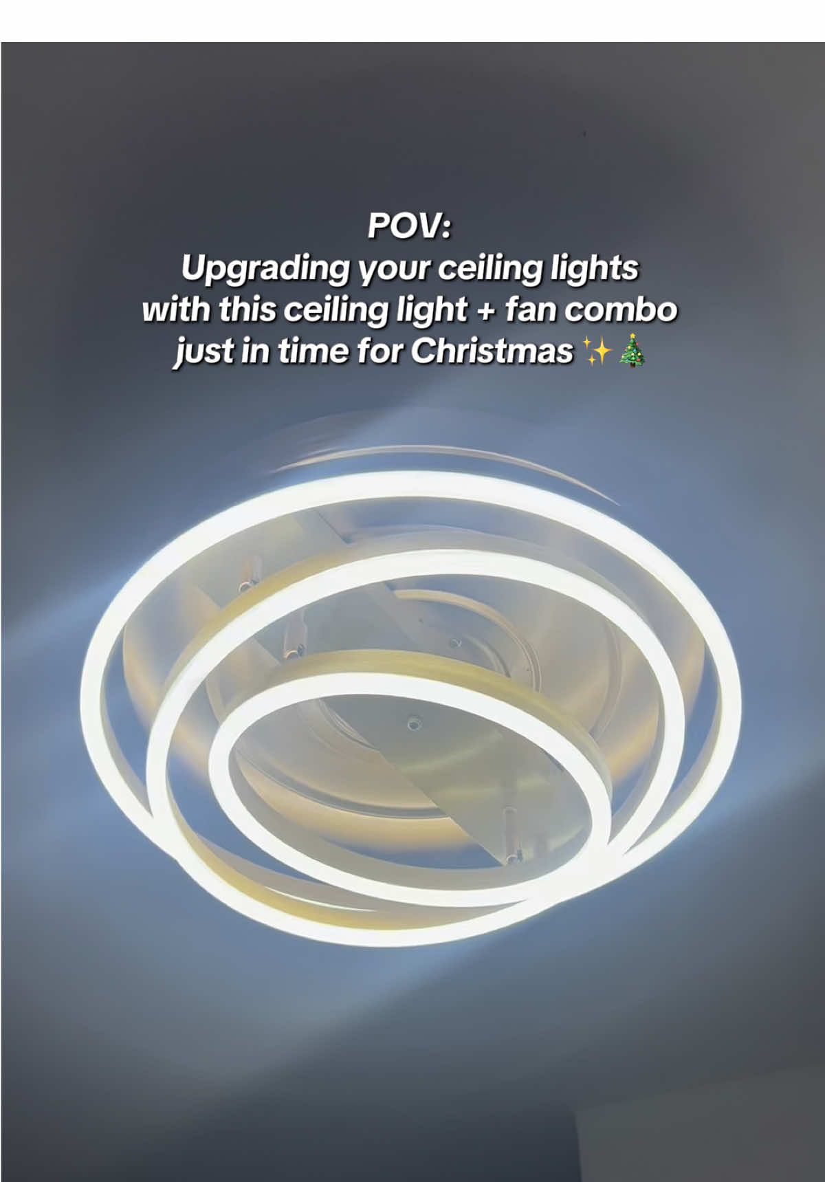 Dining on Christmas Eve under this chandelier with fan + remote ✨ #ceilinglights #ceilinglightswithfan #ceilinglightswithremote #chandelierwithremote #ceilinglightswithfanremote 