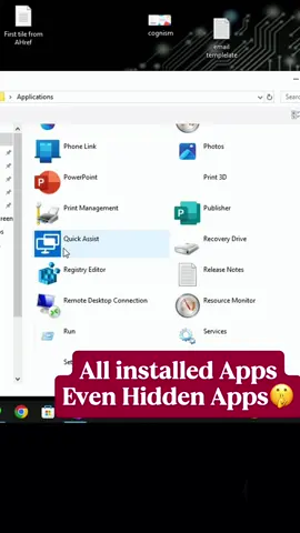 Hidden Apps in your PC🤯👆🏻 #cmd #hidden #apps #computertricks #cmdtricks #scan 